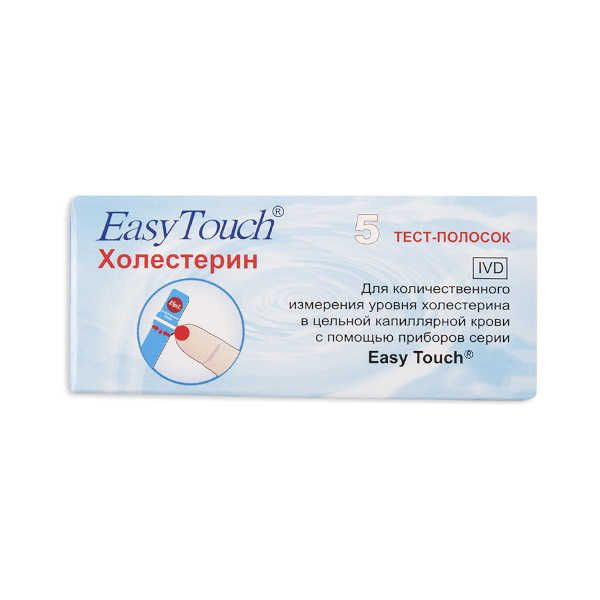 Тест-полоски для анализа холестерина крови Easy Touch/Изи Тач 5шт ...