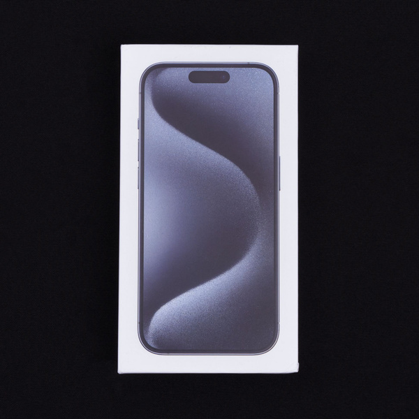 Коробка для iPhone 15 Pro / Коробка для айфона 15 Про / Синий титан ...