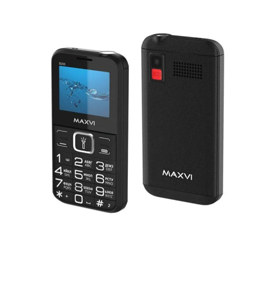 Мобильный телефон Maxvi B200, черный - купить по выгодной цене в ...