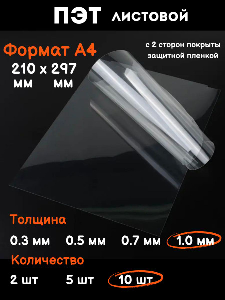 Пластик для фоторамки, моделирования. Прозрачный листовой пластик для ...