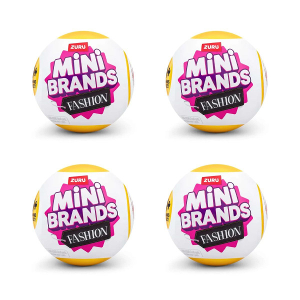 4 шт. Игрушка Zuru 5 surprise Mini brands Fashion 3 серия Шар-сюрприз ...