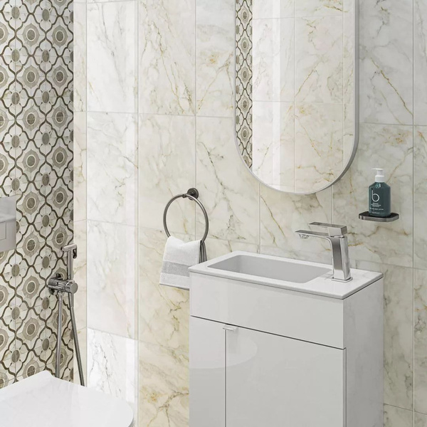 Плитка керамическая KERAMA MARAZZI Кантата белый 40 см x 25 см, белый ...