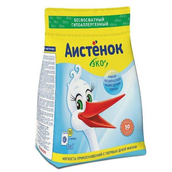 Стиральный порошок АИСТЕНОК ЭКО (пэт упак 4,0кг) гипоаллергенный ...