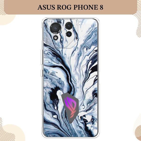 Силиконовый чехол на Asus ROG Phone 8 / Асус Рог Фон 8 Голубой минерал ...