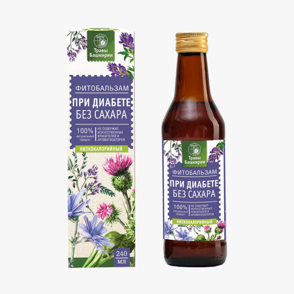 Фитобальзам При диабете для поддержания сахара в крови, 240 мл - купить ...
