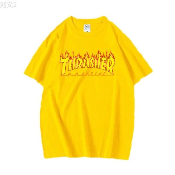 Футболка THRASHER, размер 52, цвет желтый, Хлопок - купить по выгодной ...