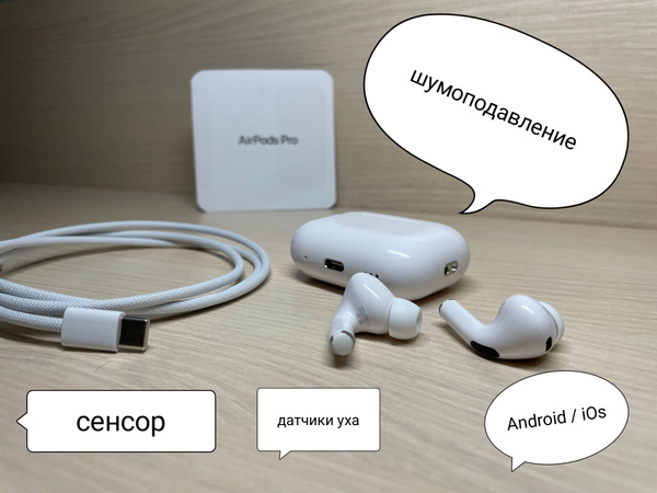 Наушники Внутриканальные airpods pro 2 шумоподавление сенсорное ...