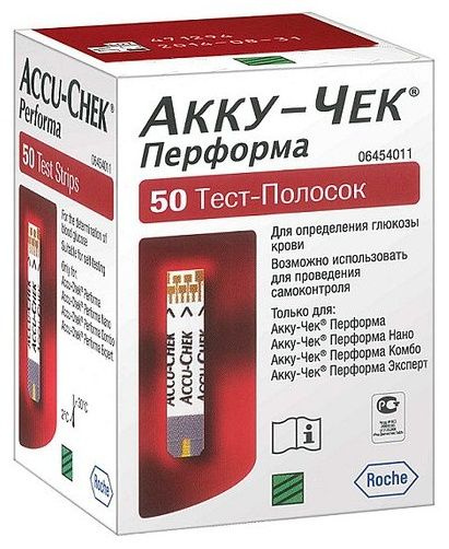 Roche Акку-чек Performa тест-полоски для глюкометра - купить с ...