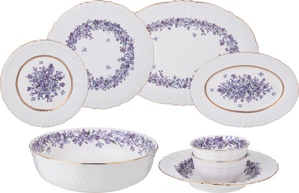 Столовый сервиз из фарфора Lefard "Lilac" на 6 персон 23 предмета ...