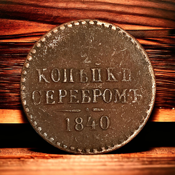 Характеристики Монета Российской Империи 1/2 копейки серебром 1840 года ...