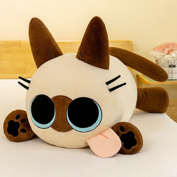 Плюшевый игрушечный кот, сиамский кот, милые детские подарки и подушки ...