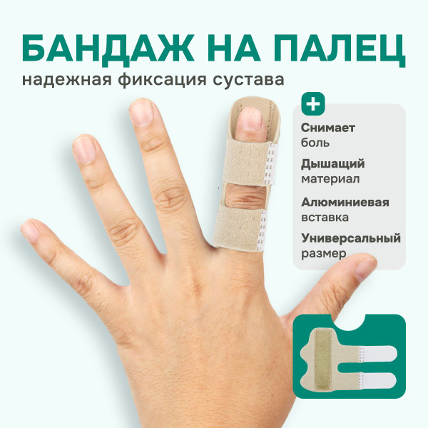 Бандаж для пальца руки / Ортез для пальца с металлической пластиной ...