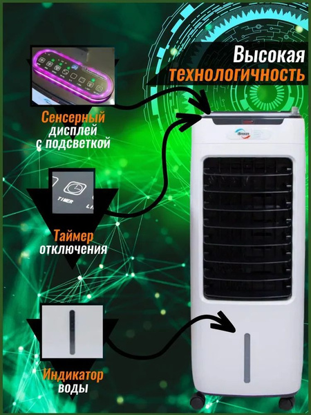 Напольный климатический комплекс 5 в 1: охладитель, вентилятор, мини ...