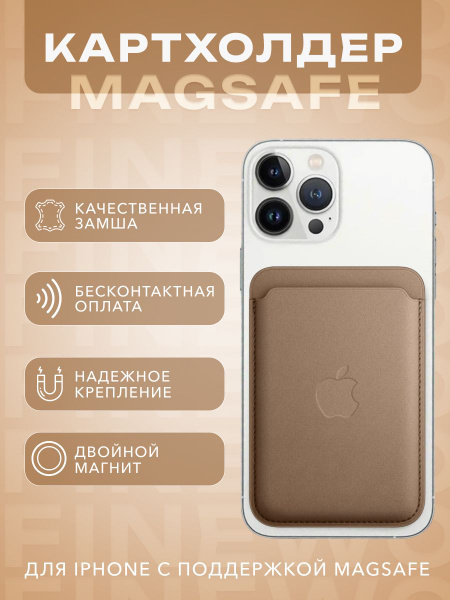 Картхолдер для iPhone Wallet FineWoven MagSafe / анимация NFC / MagSafe ...