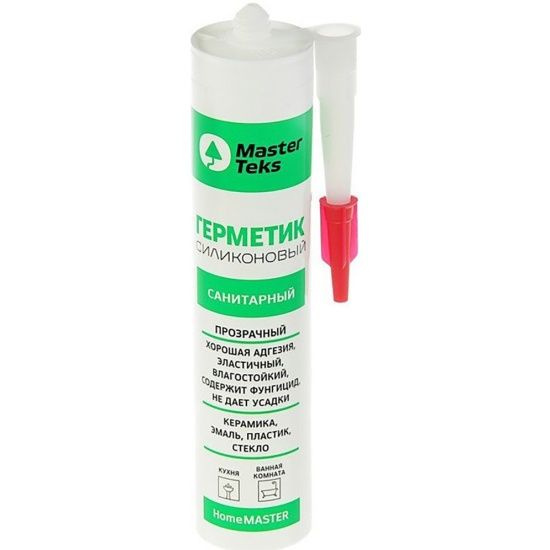 Силиконовый Герметик MasterTeks, Для ПВХ, прозрачный - купить по низким ...