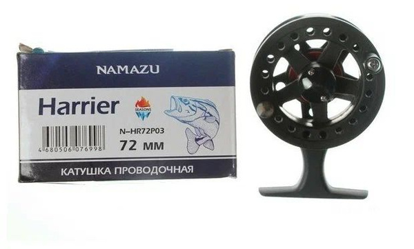 Катушка NAMAZU проводочная "Harrier", р. 7,2 см, черная/100 ...