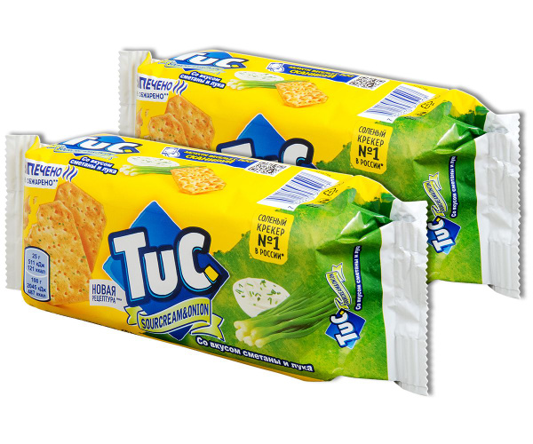 Крекер TUC Сметана и лук соленый, 100 г, 2 уп. - купить с доставкой по ...