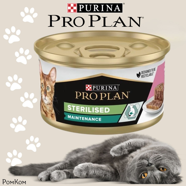 PRO PLAN паштет Sterilised 24 шт. - купить с доставкой по выгодным ...