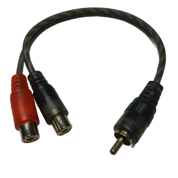 RCA-кабель межблочный акустический RCA-1M2F-BR Y-коннектор, 25 см ...