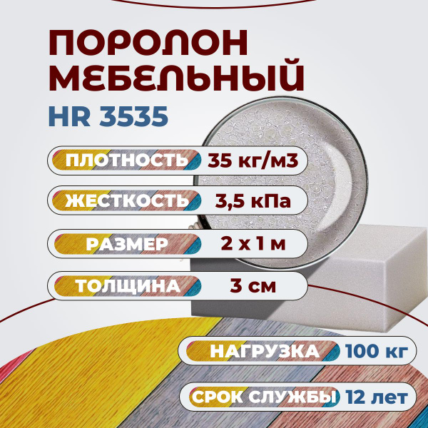 Поролон мебельный hr3535