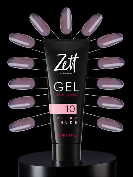 Zett Professional,Полигель для наращивания ногтей,15 гр, 10 - купить с ...