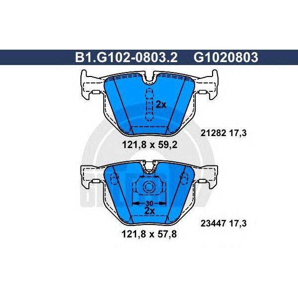 Колодки тормозные Galfer B1.G102-0803.2 - купить по низким ценам в ...