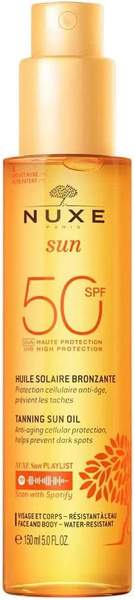 Солнцезащитное масло для загара NUXE SUN SPF 50, 150 мл - купить с ...