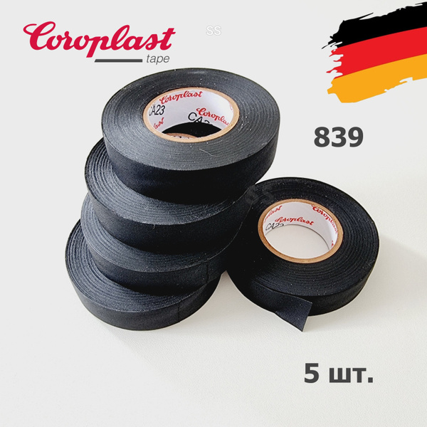 Coroplast 839, 5шт. 25 метров * 19мм * ПЭТ-ткань лавсан, тканевая ...