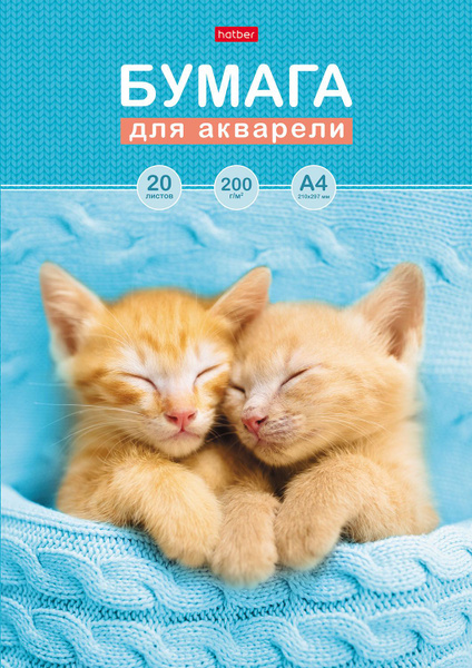 Набор бумаги для рисования 20 листов 200 г/кв.м в папке -Пушистая ...