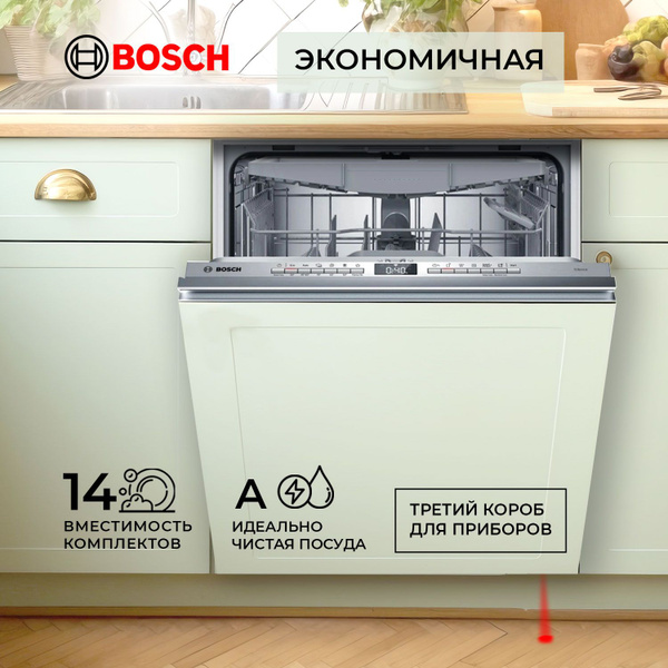 Встраиваемая посудомоечная машина Bosch SMV4HVX03E, серебристый купить ...