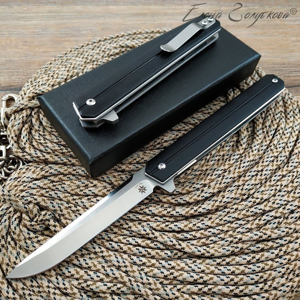 Складной нож флиппер Five Pro Москит classic black сталь D2 - купить с ...