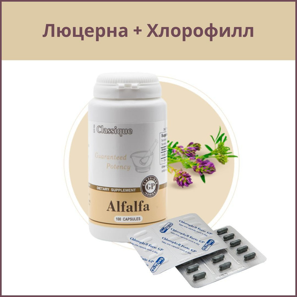 Альфальфа Сантгера. Alfalfa Santegra. Трава люцерны в капсулах для ...