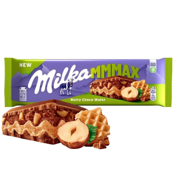 Гигантская шоколадная плитка Milka MMMAX Nutty Choco Wafer / Милка ...