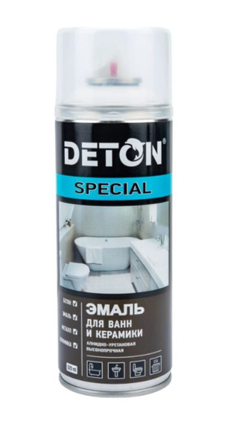 Аэрозольная краска Deton Эмаль аэрозоль для ванн и керамики ...
