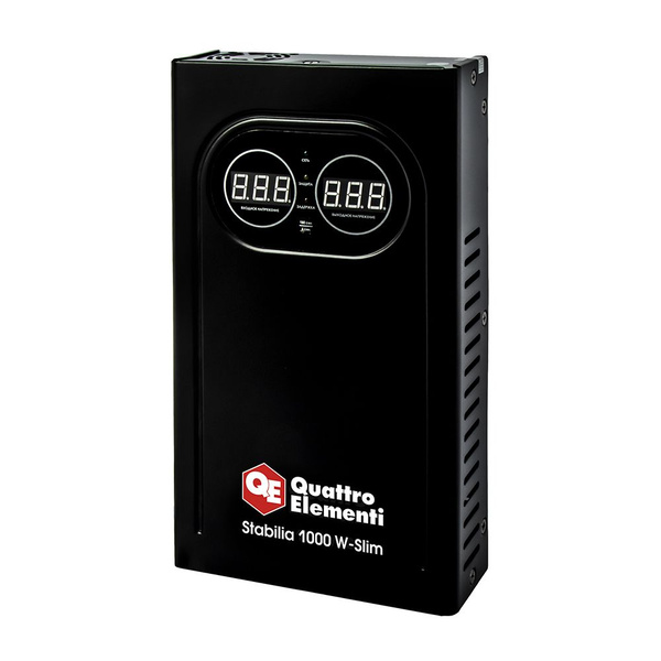 Стабилизатор напряжения QUATTRO ELEMENTI Stabilia 1000 W-Slim (1000 ВА ...