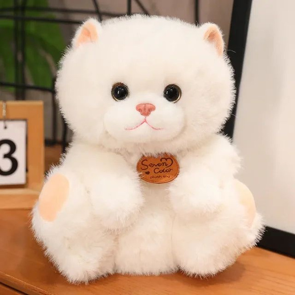 Мягкая игрушка кот, котик, реалистичный, пушистый, глазастик, мягкий ...