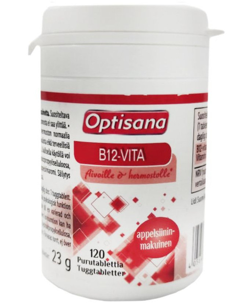 Optisana витамин B12 1000 мг 120 таб (Финляндия) - купить с доставкой ...