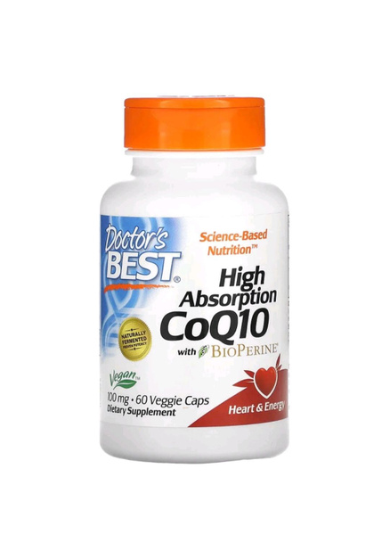 Doctor's Best, коэнзим Q10 с высокой степенью всасывания, с BioPerine ...