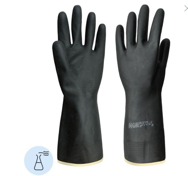 Перчатки резиновые технические кислотостойкие щелочестойкие "АЗРИХИМ ...