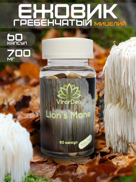 Ежовик (Ежевик) Гребенчатый (lions Mane), 60 капсул по 700мг купить на ...