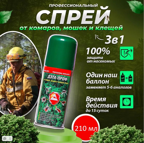 Аэрозоль-репеллент от комаров от клещей, средство от комаров от ...
