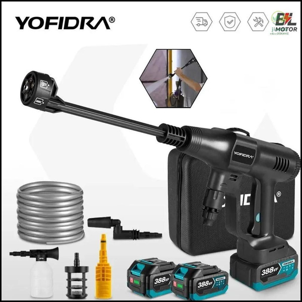 Аккумуляторная мойка высокого давления YOFIDRA для автомобиля в кейсе ...