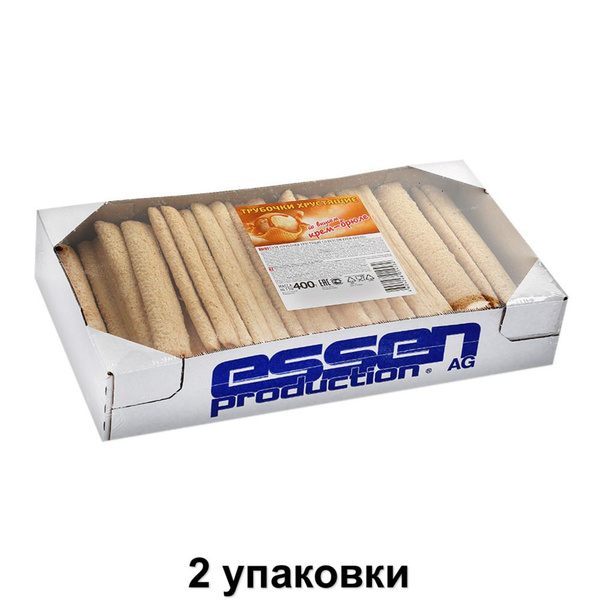 Essen Трубочки Снек хрустящие со вкусом крем брюле, 400 г, 2 уп ...