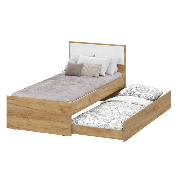 Односпальная кровать Кровать 90х200 с ламелями и выкатной кроватью ...