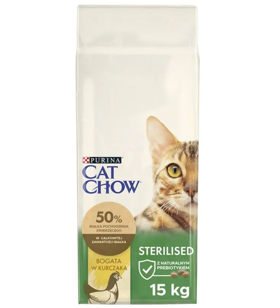 Сухой корм для стерилизованных кошек Cat Chow с курицей, 15 кг - купить ...