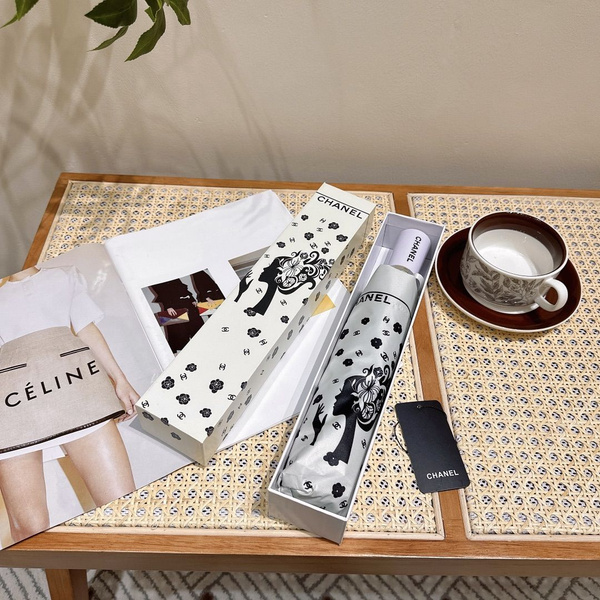 Зонт Chanel, 3 сложения, белый купить по низкой цене в интернет ...