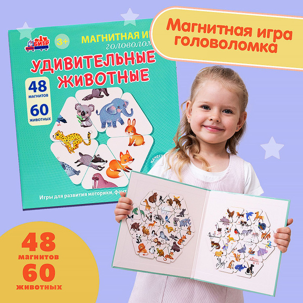 Магнитная развивающая игра логическая головоломка Бигр Удивительные ...