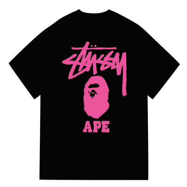 Футболка A BATHING APE, размер 56, цвет зернистый черный, 100% - купить ...