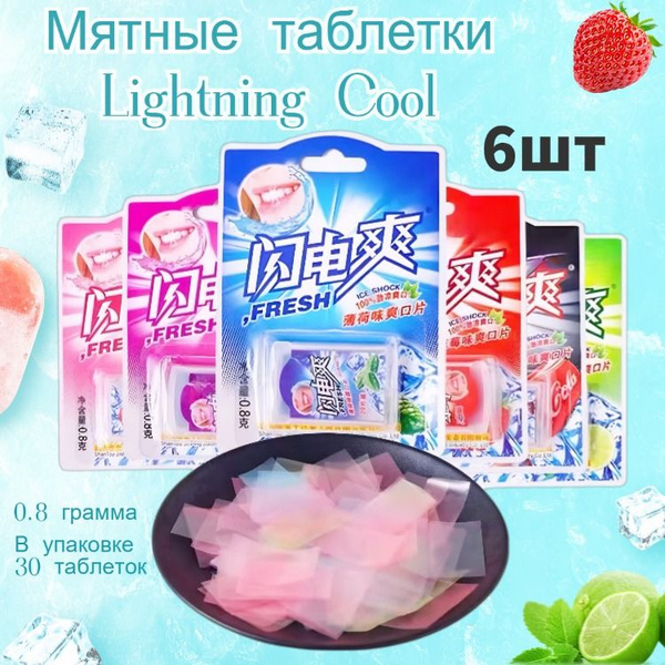 Мятная жевательная резинка Ultra Thin, 6 упаковок по 30 таблеток в ...