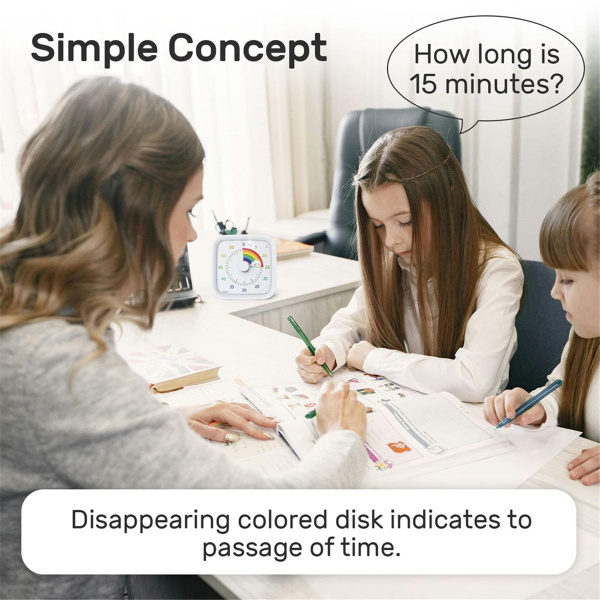 Визуальный таймер на 60 минут в защитном футляре, белый - купить с ...